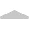 Ekena Millwork Peaked Cap Sunburst Architectural PVC Combination Pediment, 72"W x 24-7/8"H x 2-3/4"P (Pitch 6/12) PEDPC072X250PKC01 - alternate 3